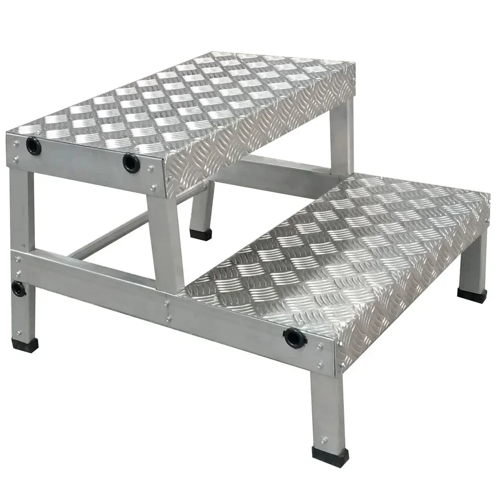Escada Industrial 2 Degraus Alumínio