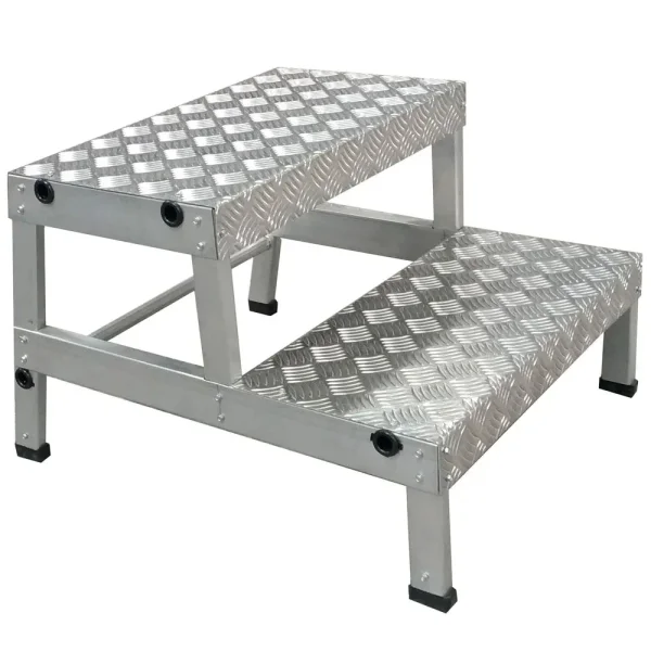 Escada Industrial 2 Degraus Alumínio