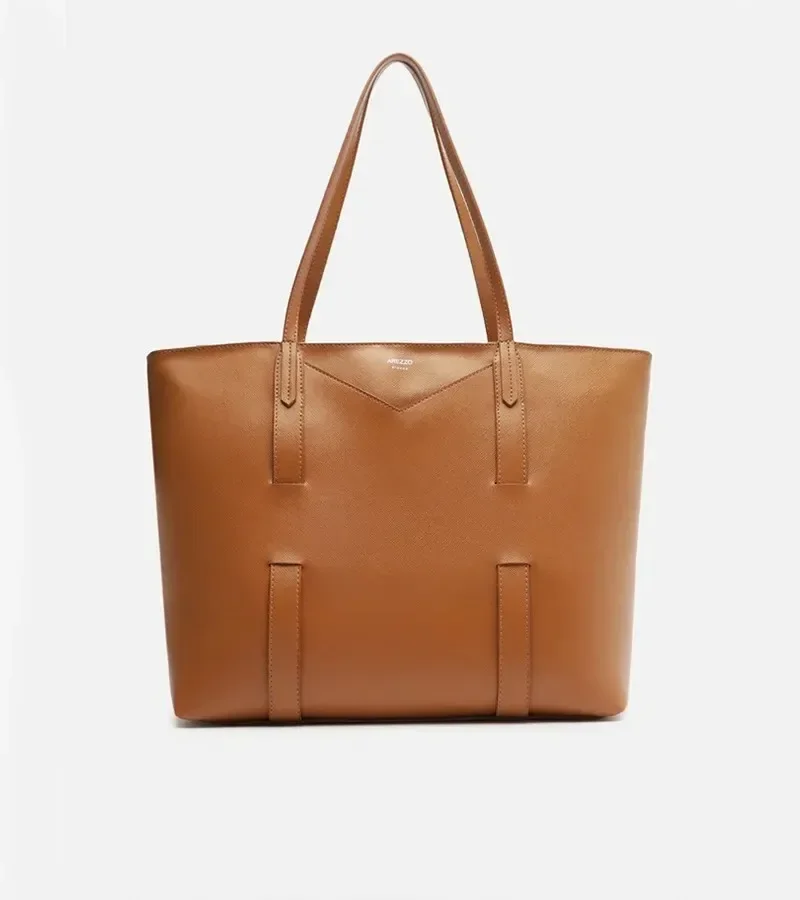 Bolsa Grande em Couro Caramelo