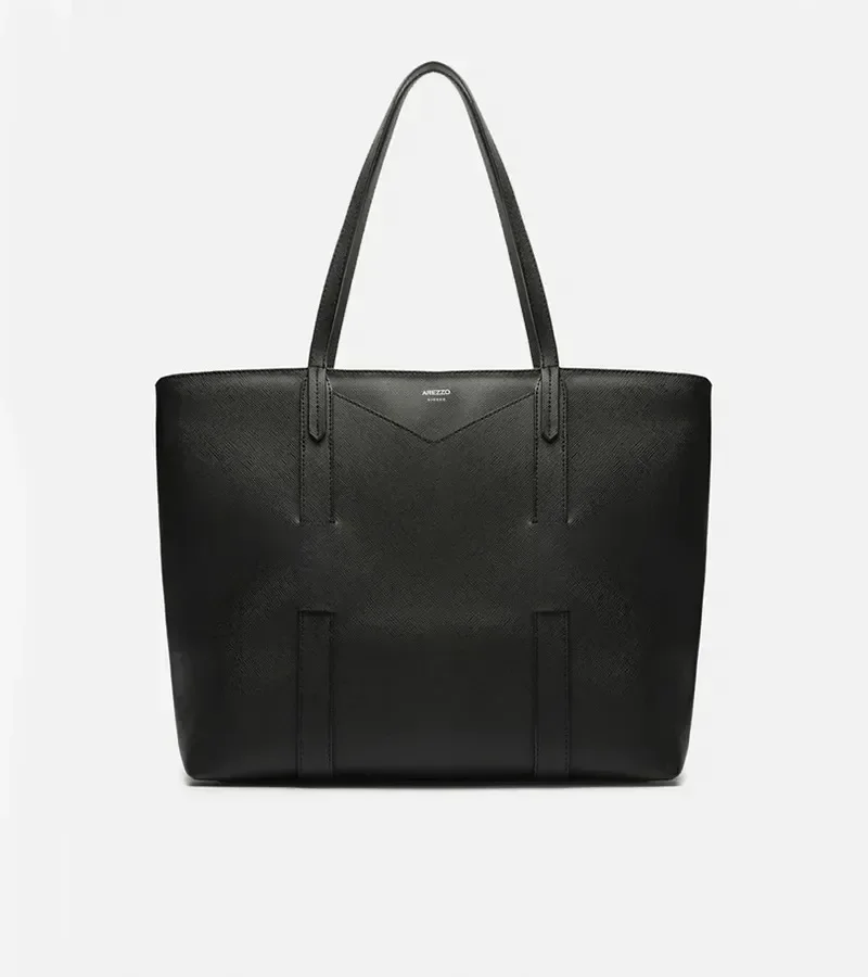 Bolsa Arezzo Shopper Couro Preto
