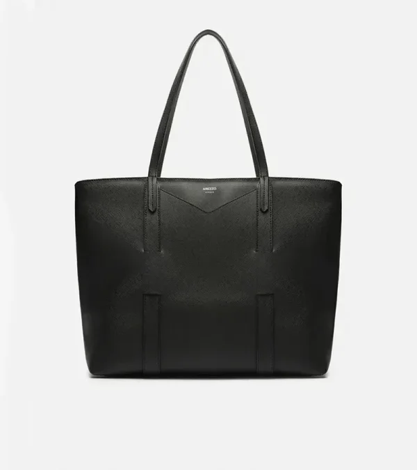 Bolsa Arezzo Shopper Couro Preto