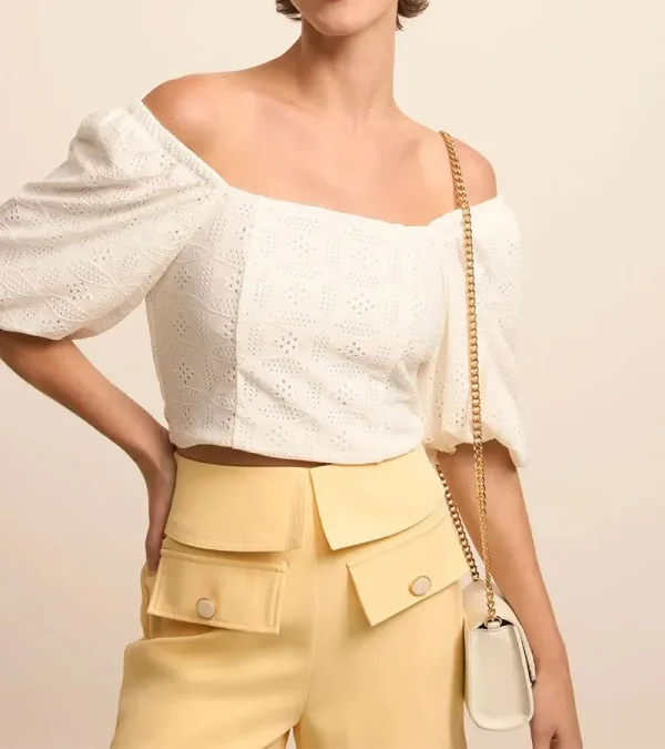 Blusa Cropped Canelada Feminina