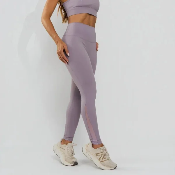 Legging Feminina Roxa com Bolsos — foto 4