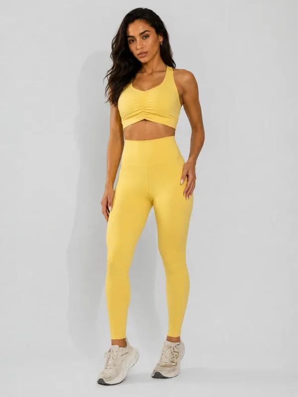 Legging Fitness Feminina Amarela