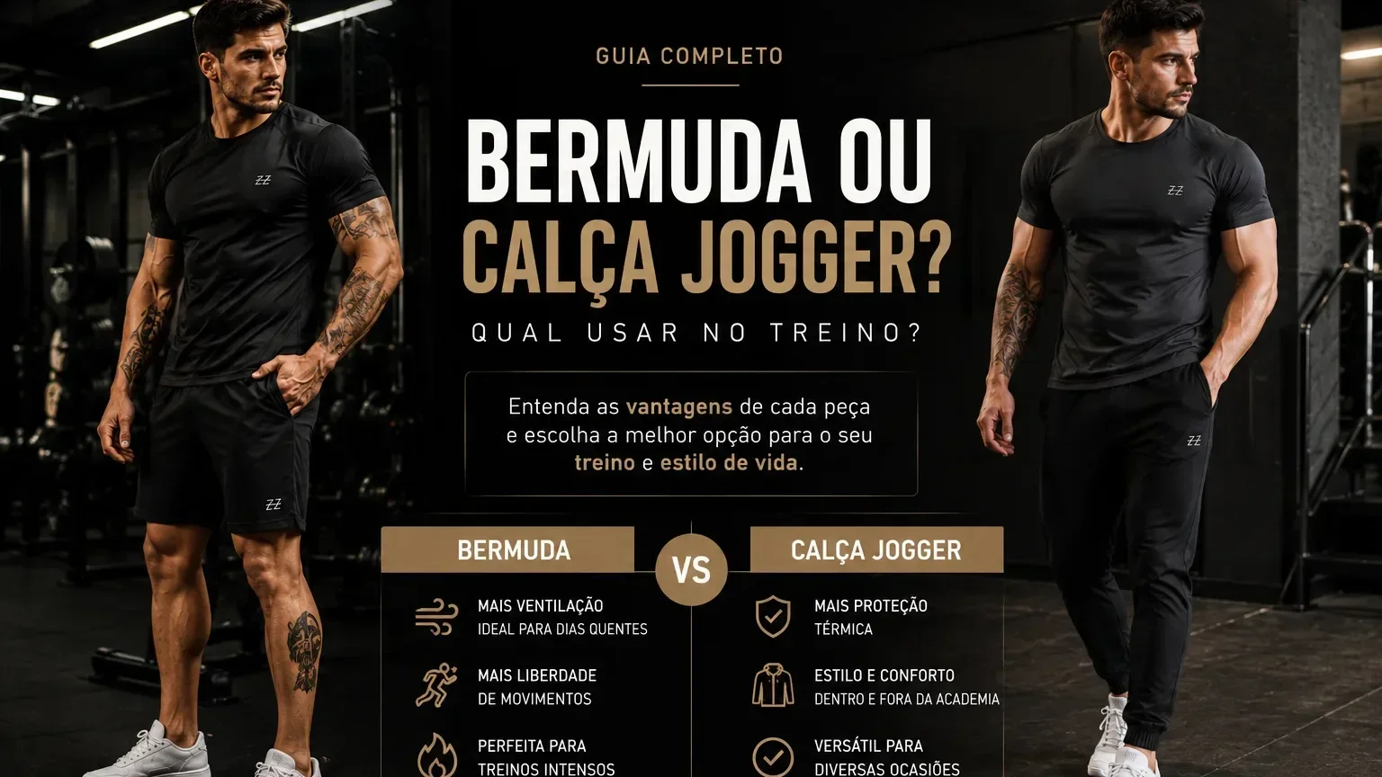 Bermuda ou calça jogger: qual usar no treino?