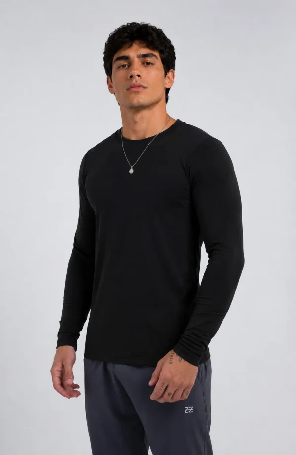 Camiseta Manga Longa Preta